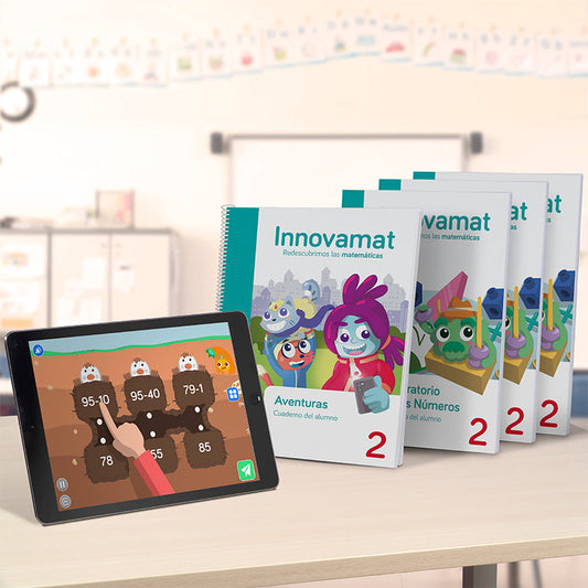 Pack Cuadernos + App + Evaluación e intervención Innovamat Inglés - 2º primaria